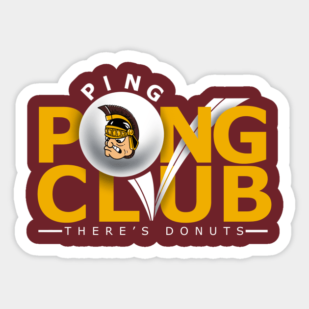 Ping Pong Club Sticker by chadburnsoriginals